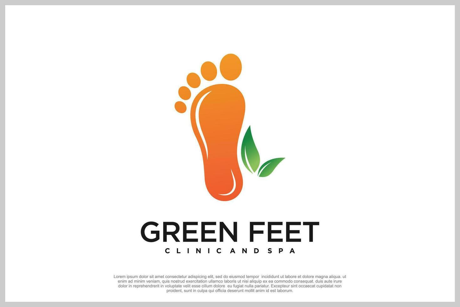 Reflexology logo design with podiatry and foot clinic unique concept Premium Vector