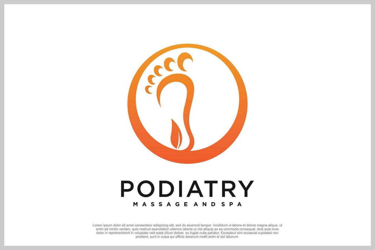 Reflexology logo design with podiatry and foot clinic unique concept Premium Vector