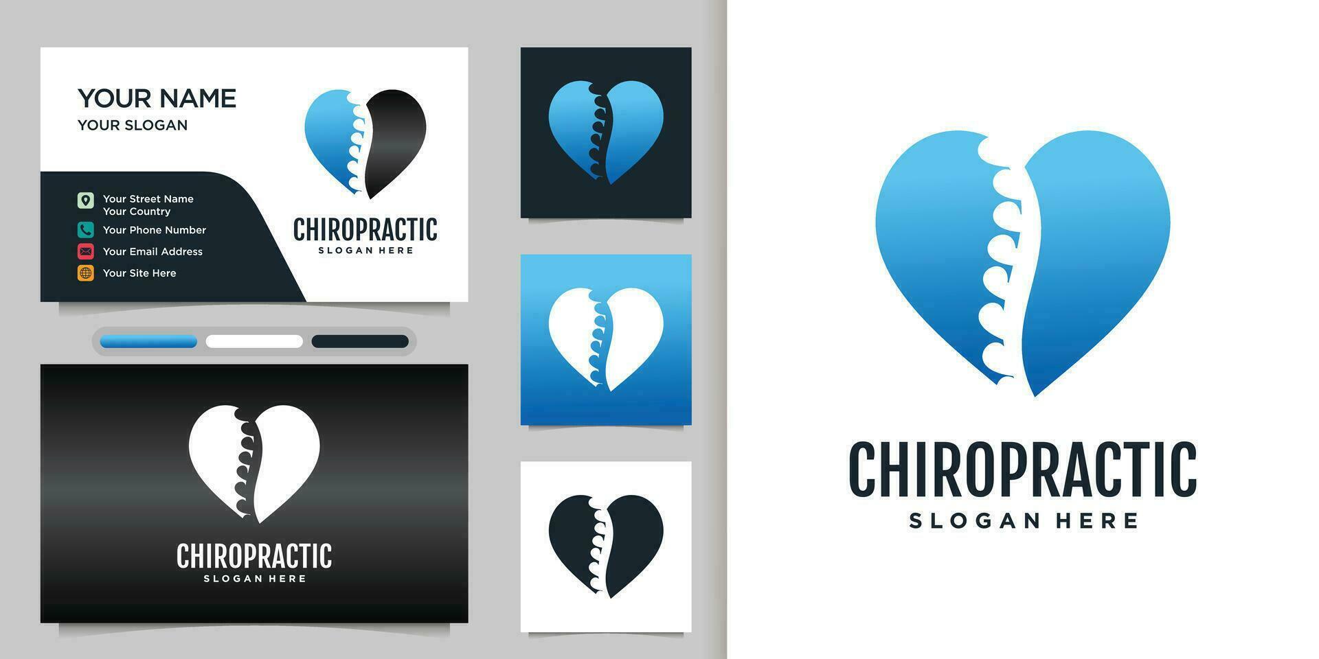 Physiotherapy logo design templates creative concept Premium Vector