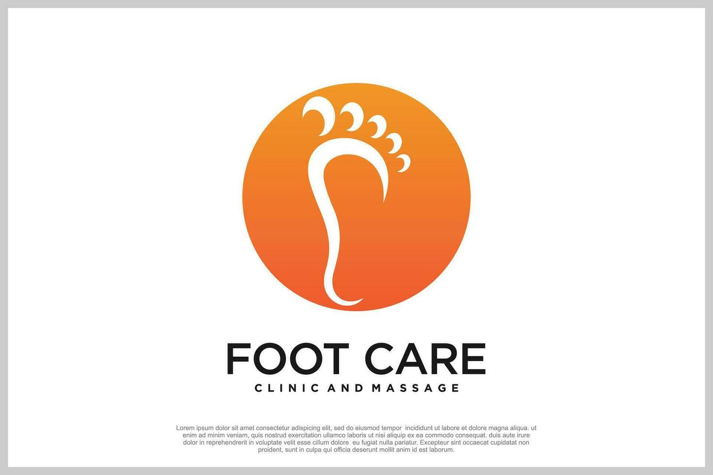 Reflexology logo design with podiatry and foot clinic unique concept Premium Vector