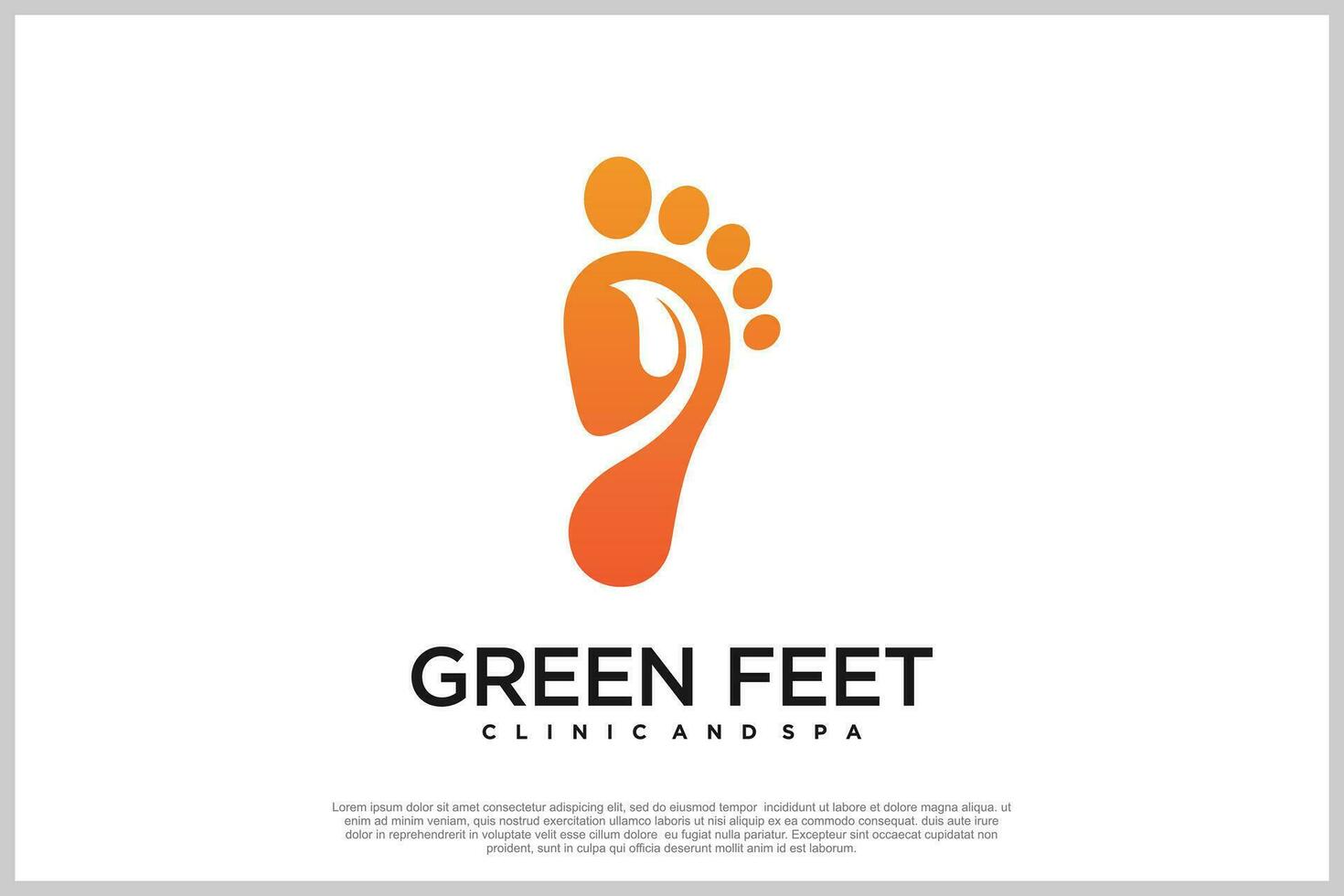 Reflexology logo design with podiatry and foot clinic unique concept Premium Vector