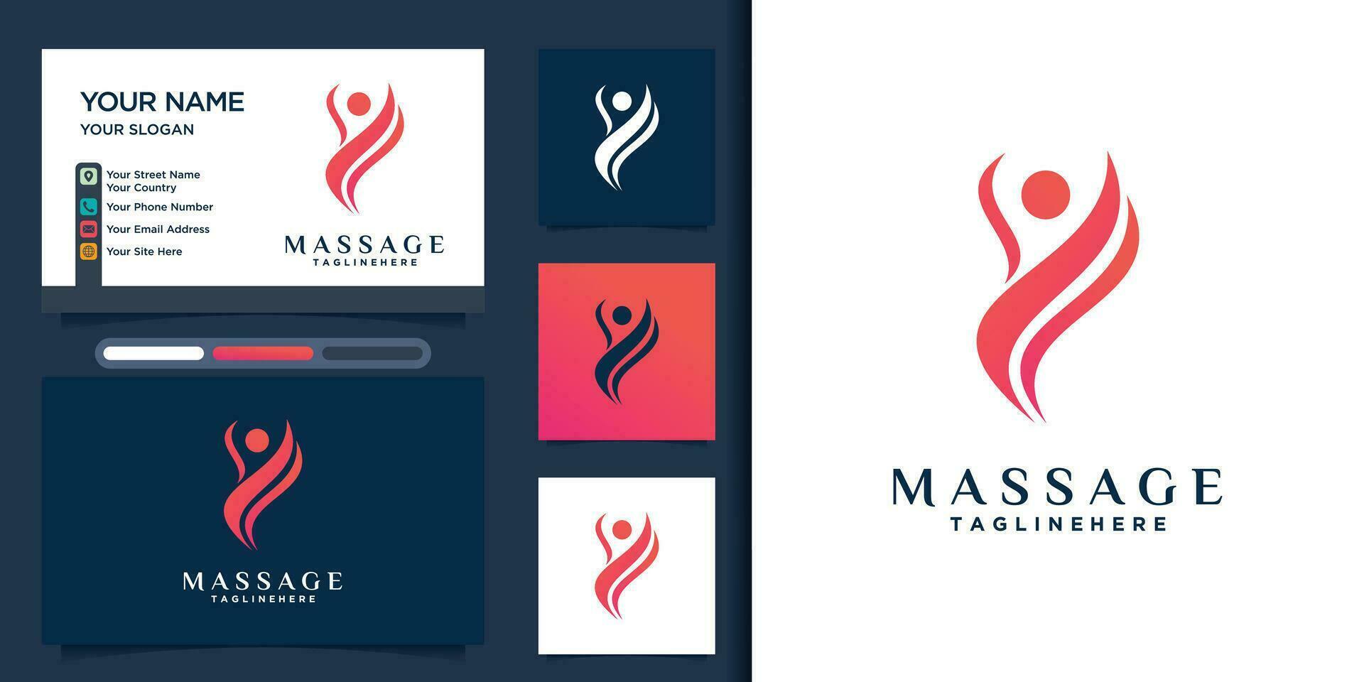 Physiotherapy logo design templates creative concept Premium Vector