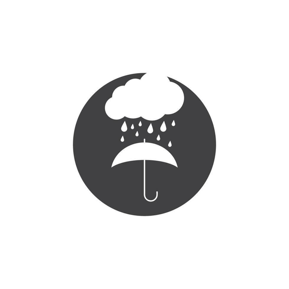 Rain icon and symbol vector template illustration