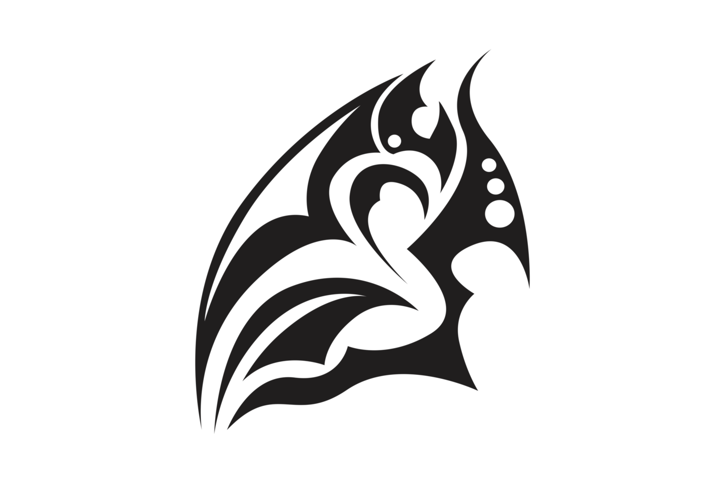 Black Tribal Tattoo With Transparent Background png