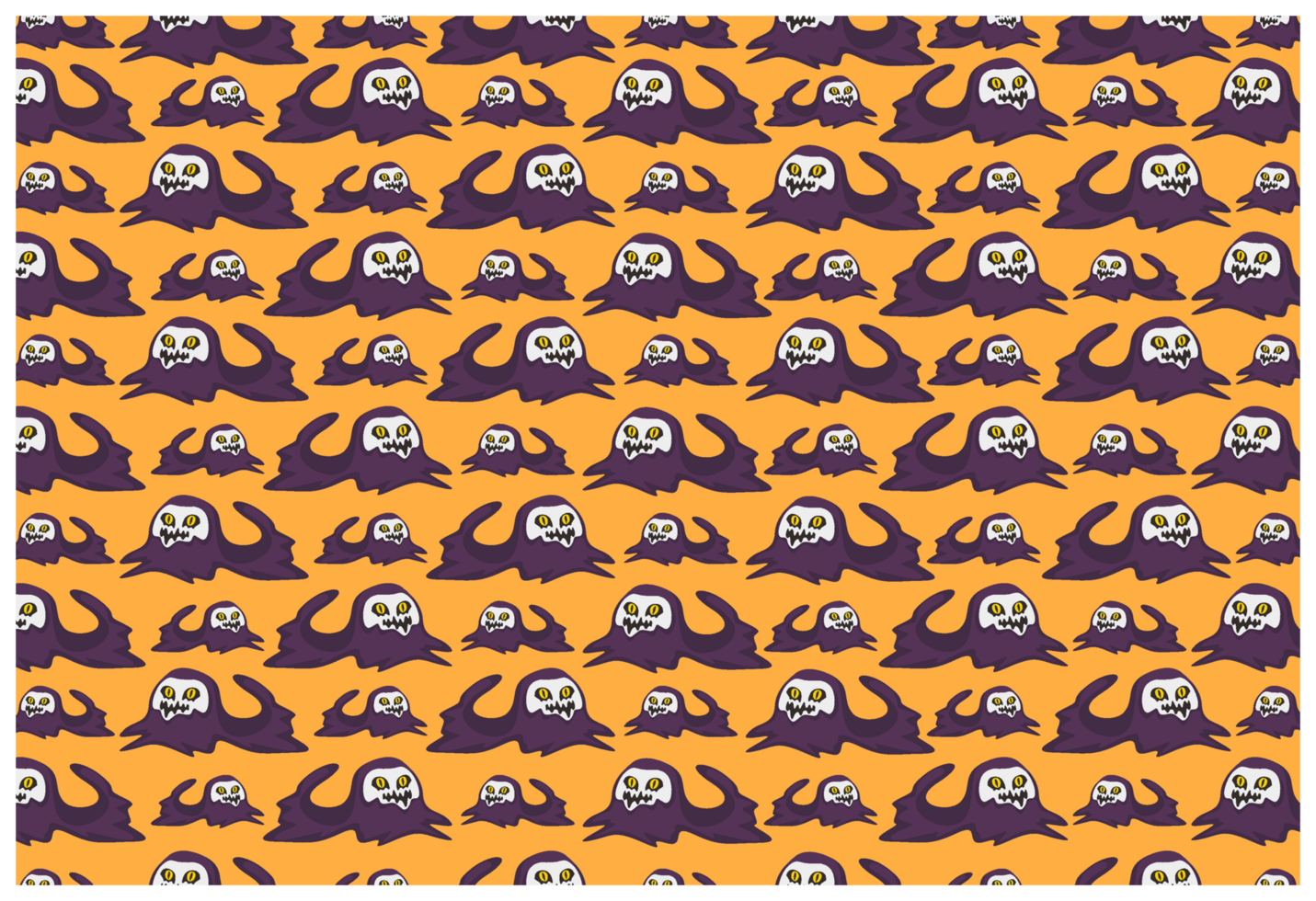 Halloween Monster Pattern Background png