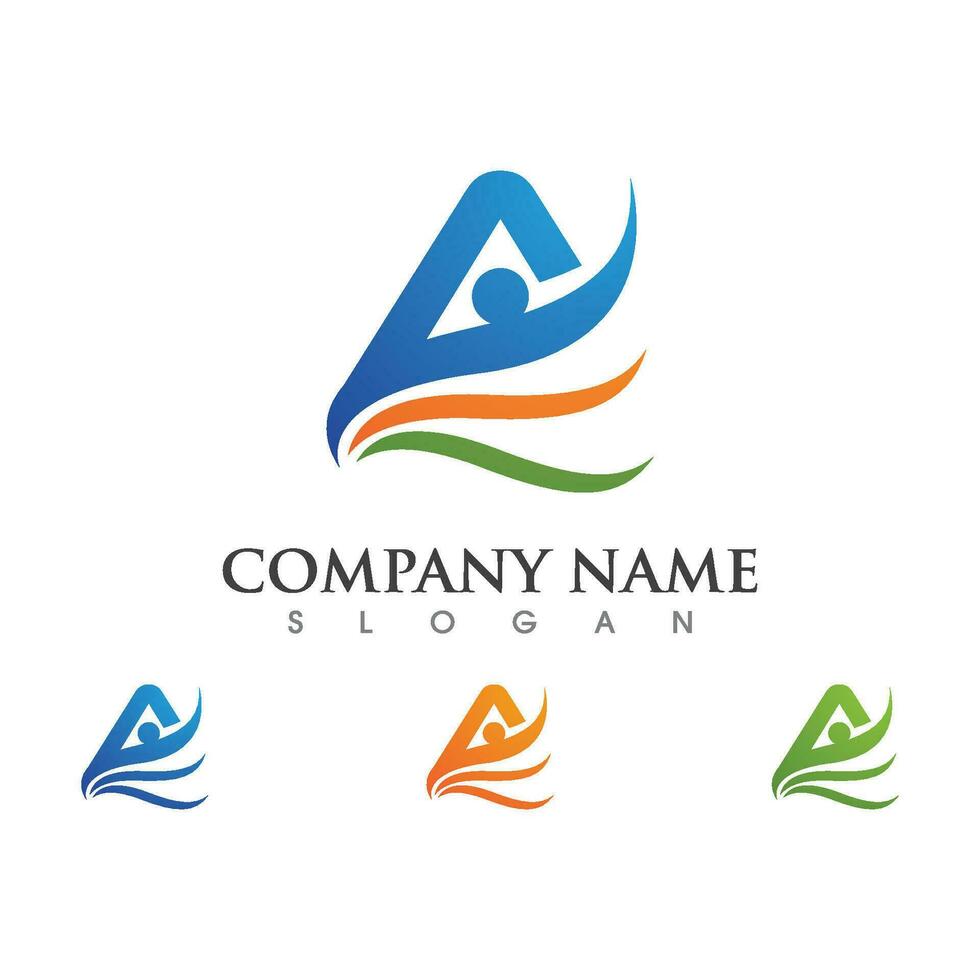 Human character logo sign vector