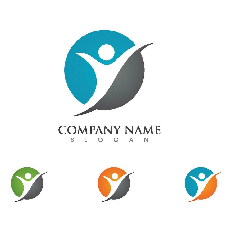 Human character logo sign vector