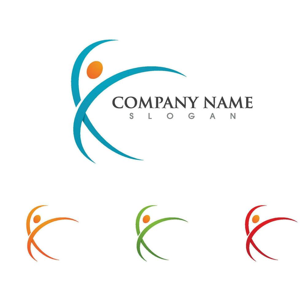 Human character logo sign vector