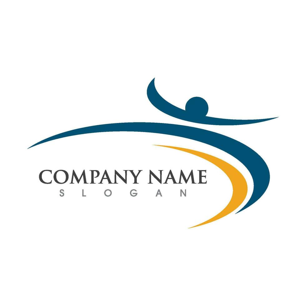 Human character logo sign vector
