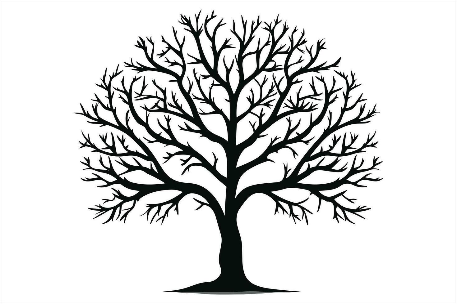 negro árbol clipart silueta vector corte y silueta vector