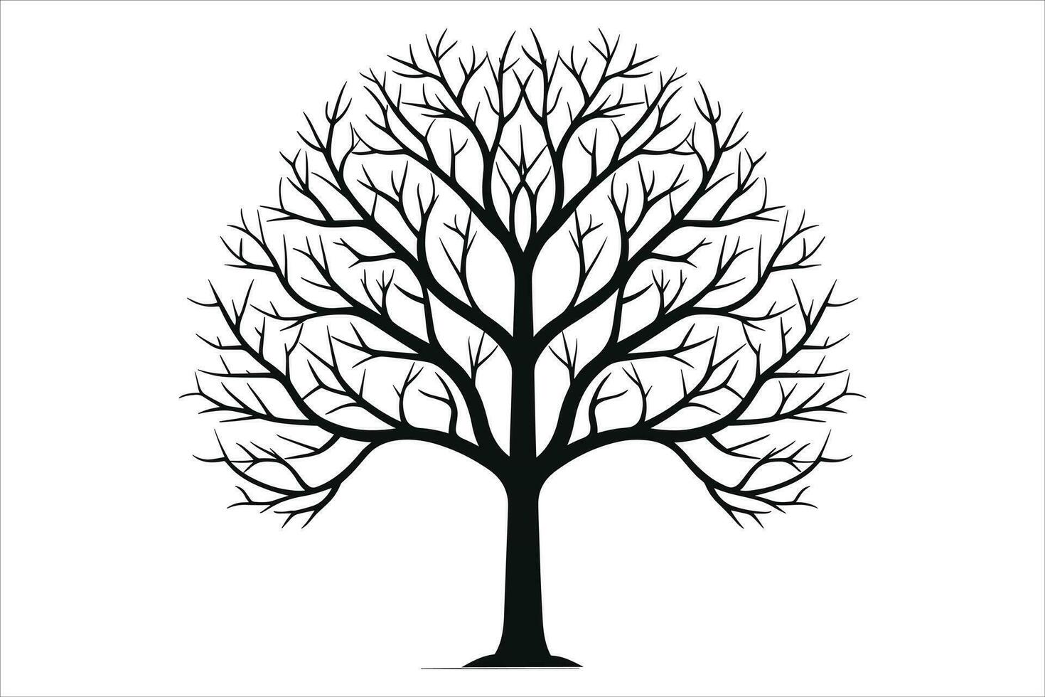 Black Tree Clipart Silhouette Vector Cutting  and Silhouette Vector