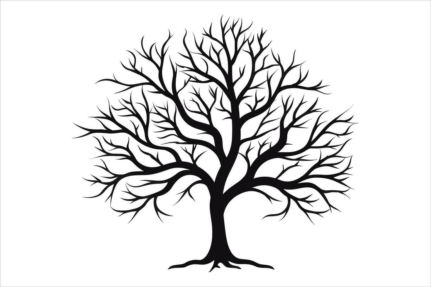 Black Tree Clipart Silhouette Vector Cutting  and Silhouette Vector