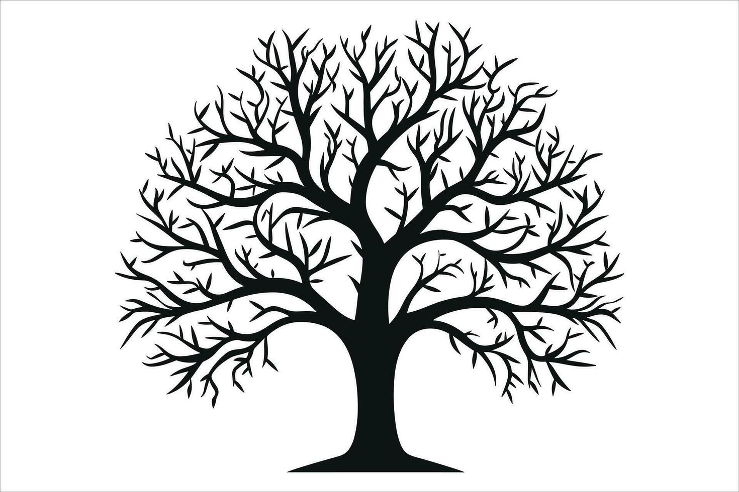 Black Tree Clipart Silhouette Vector Cutting  and Silhouette Vector