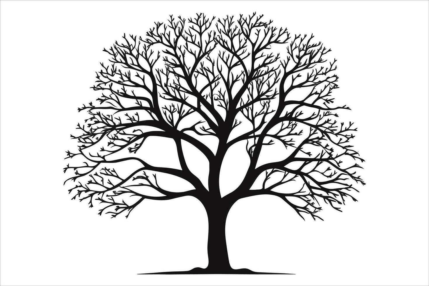 Black Tree Clipart Silhouette Vector Cutting  and Silhouette Vector