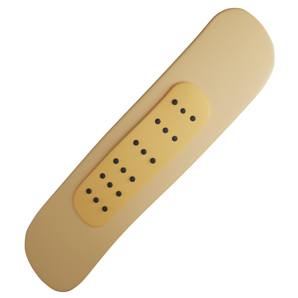 Medical plaster clipart flat design icon isolated on transparent background, 3D render medication and health concept png