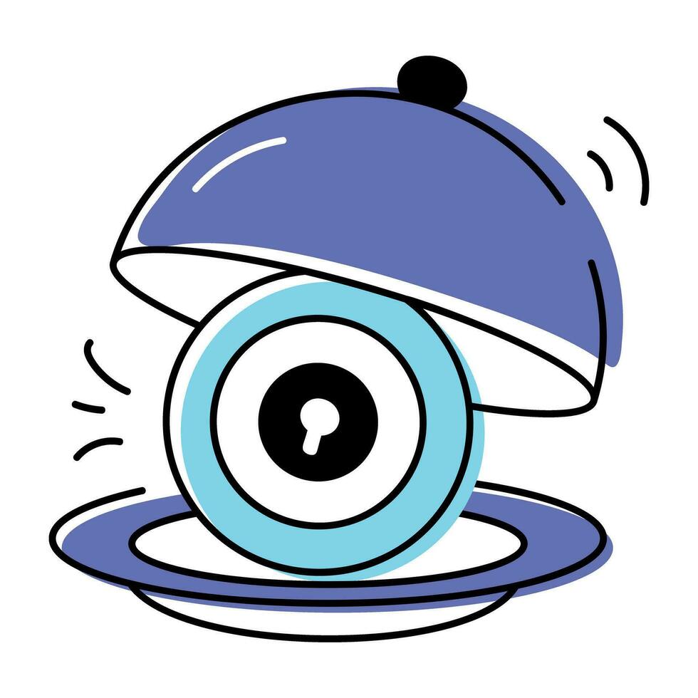 Security and Encryption Doodle Icon vector