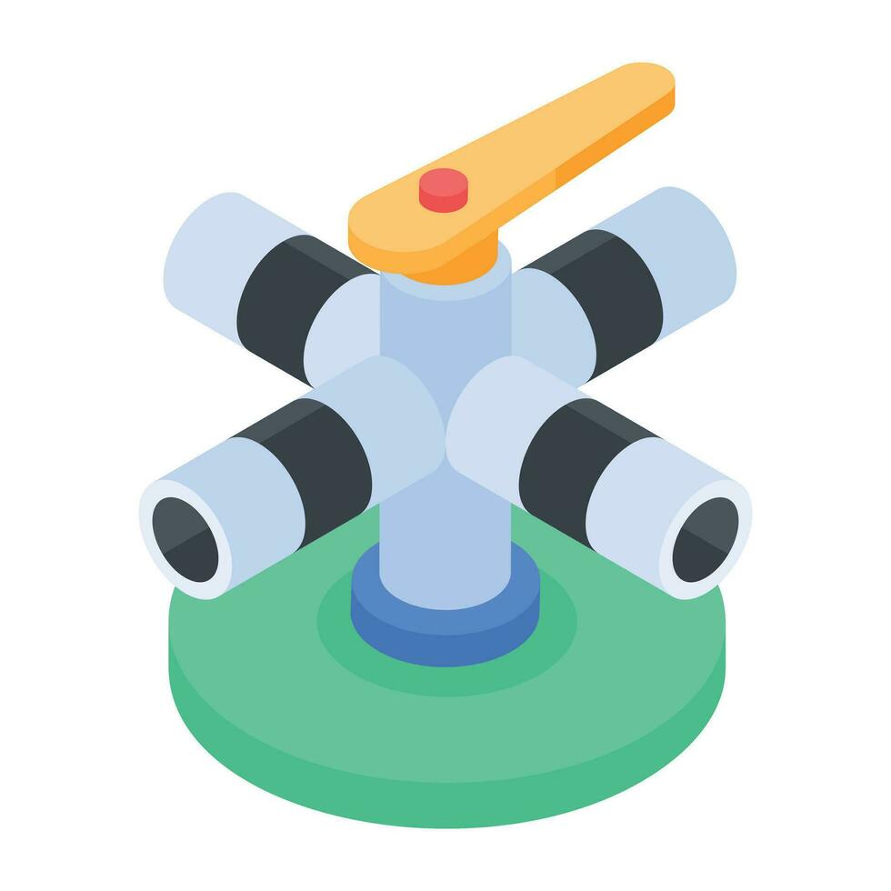 Plumbing Supplies Isometric Icon vector