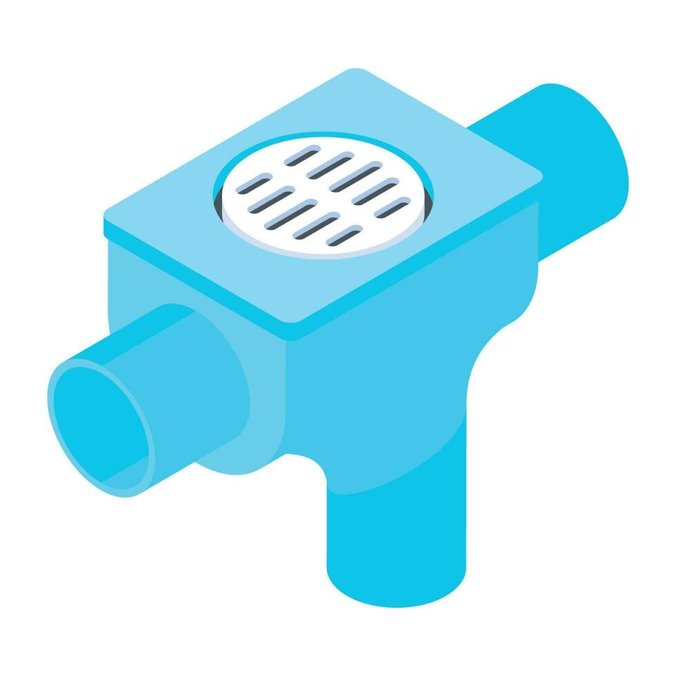 Plumbing Items Isometric Icon vector