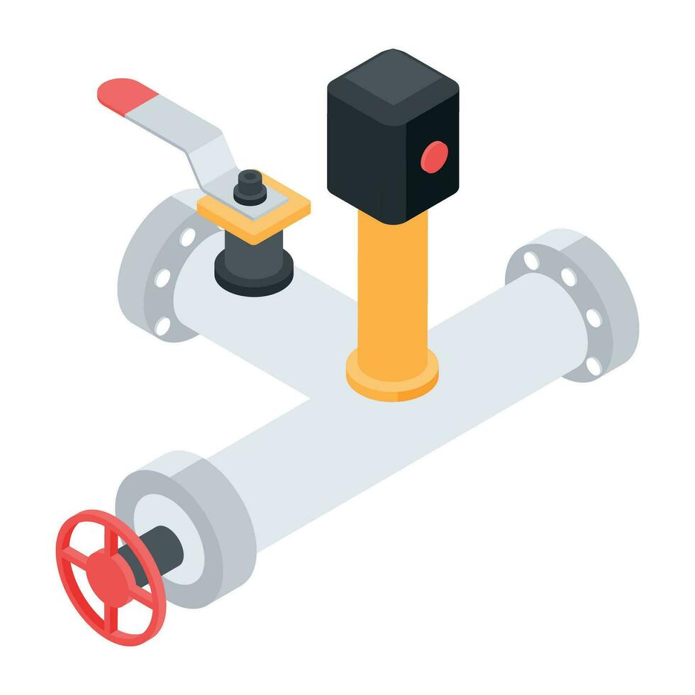 Plumbing Items Isometric Icon vector