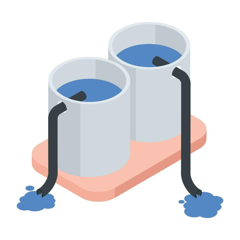 Plumbing Supplies Isometric Icon vector