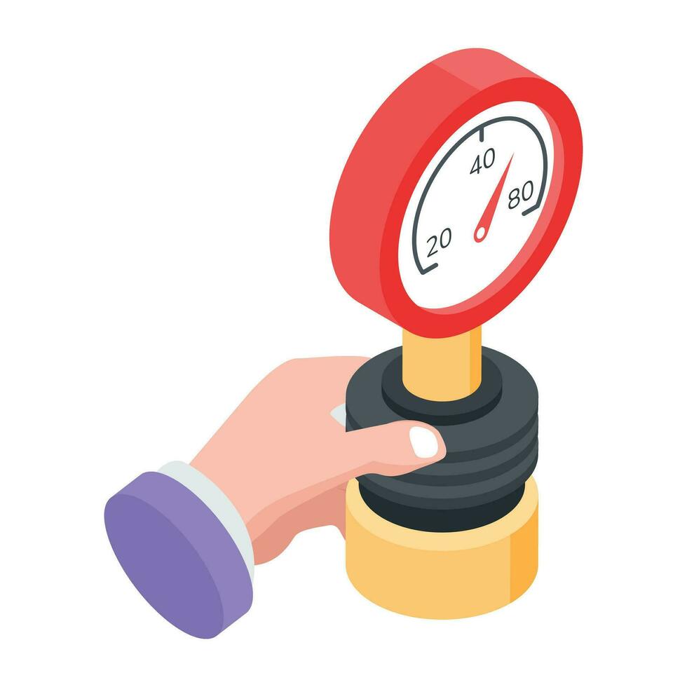 Plumbing Supplies Isometric Icon vector