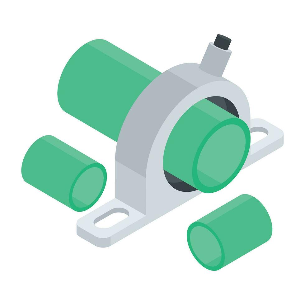 Plumbing Supplies Isometric Icon vector