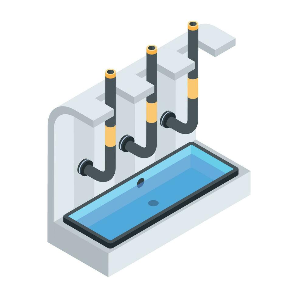 Plumbing Supplies Isometric Icon vector