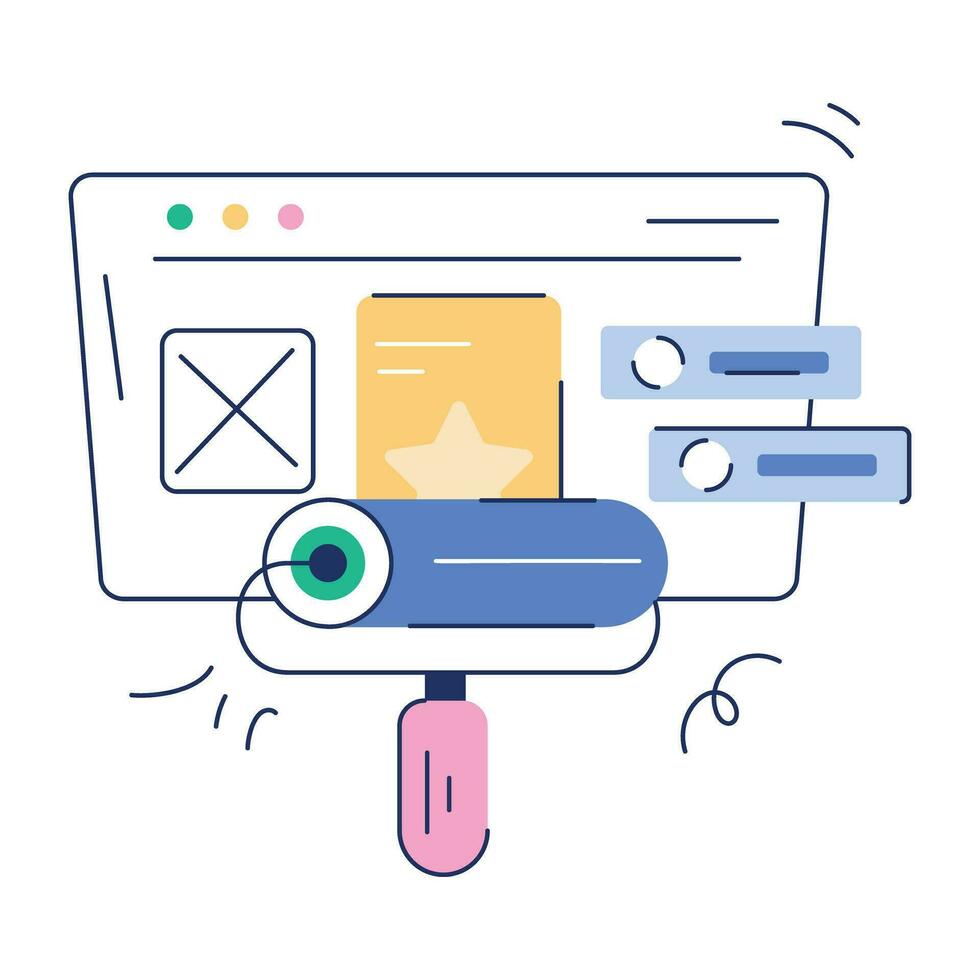 Creative Media Flat Illustration vector