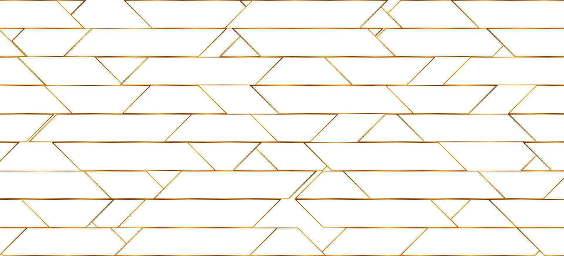 Golden linear abstract geometric pattern design vector