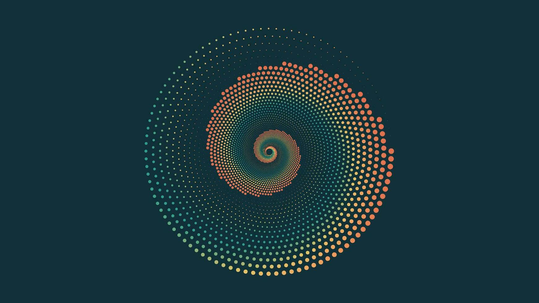 Abstract spiral rainbow color vortex logo background vector