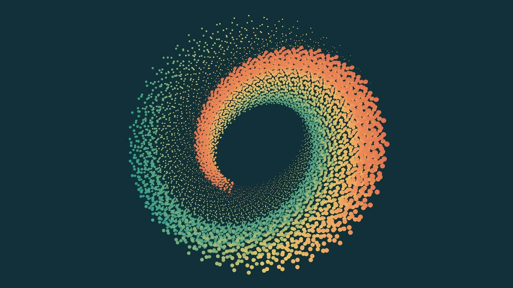 resumen espiral arco iris punteado vórtice antecedentes. vector