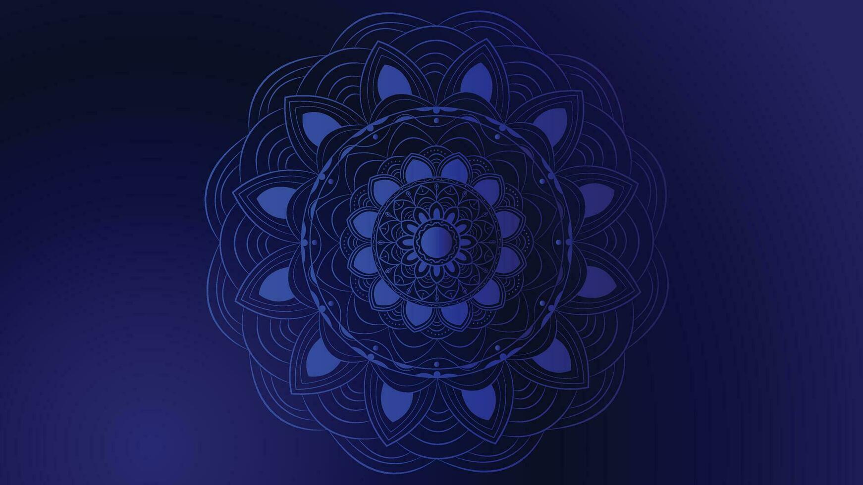 Abstract creative round spiral Mandala in dark background vector