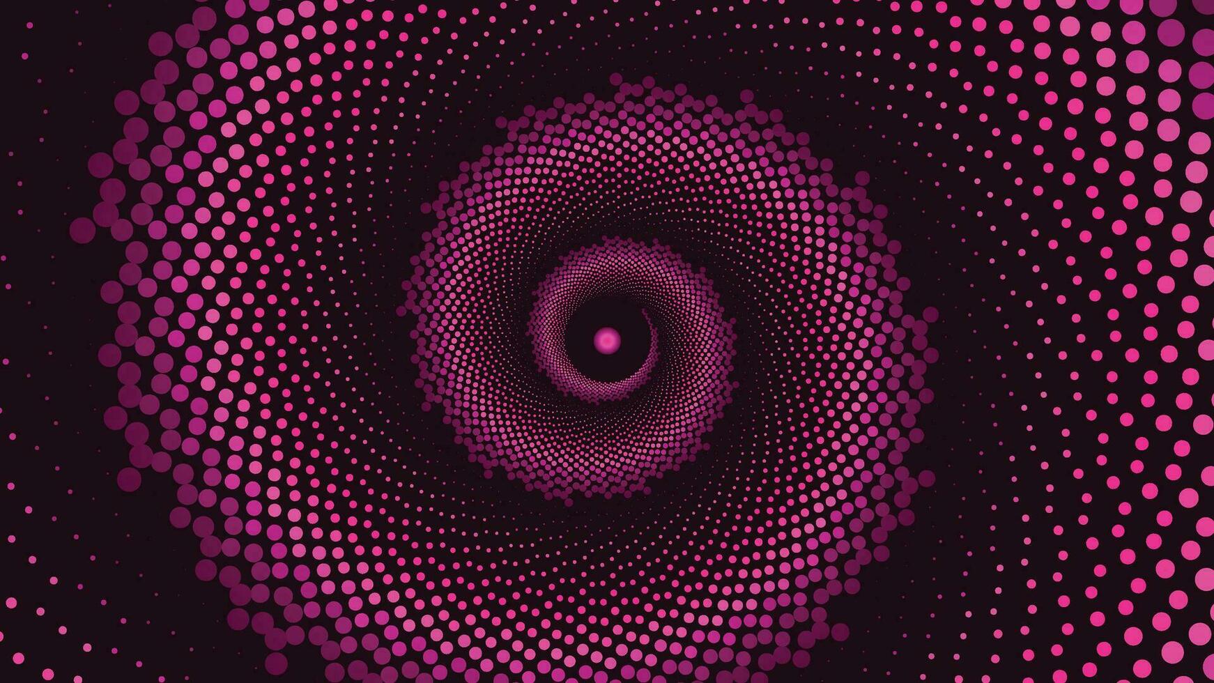 Abstract spiral dotted vortex shape purple color background. vector