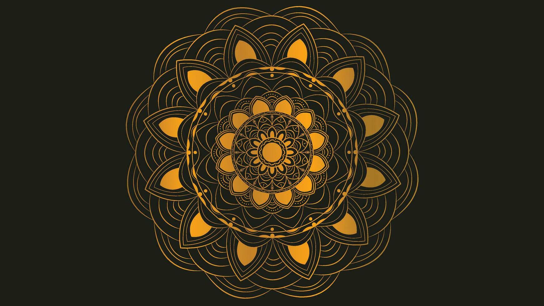 Abstract creative round spiral Mandala in dark background vector