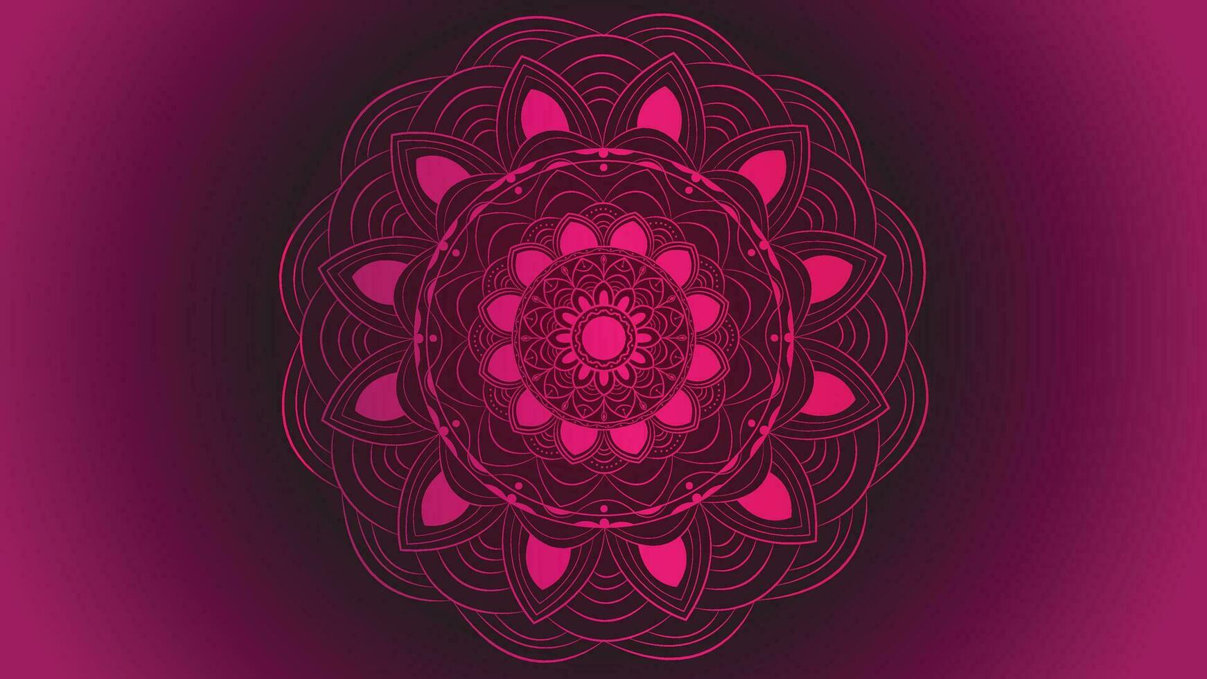 Abstract creative round spiral Mandala in dark background vector