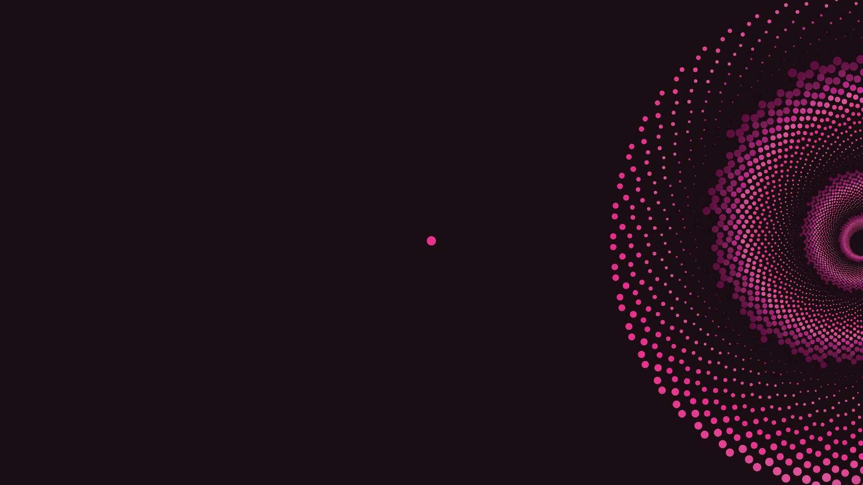 Abstract spiral dotted vortex shape purple color background. vector