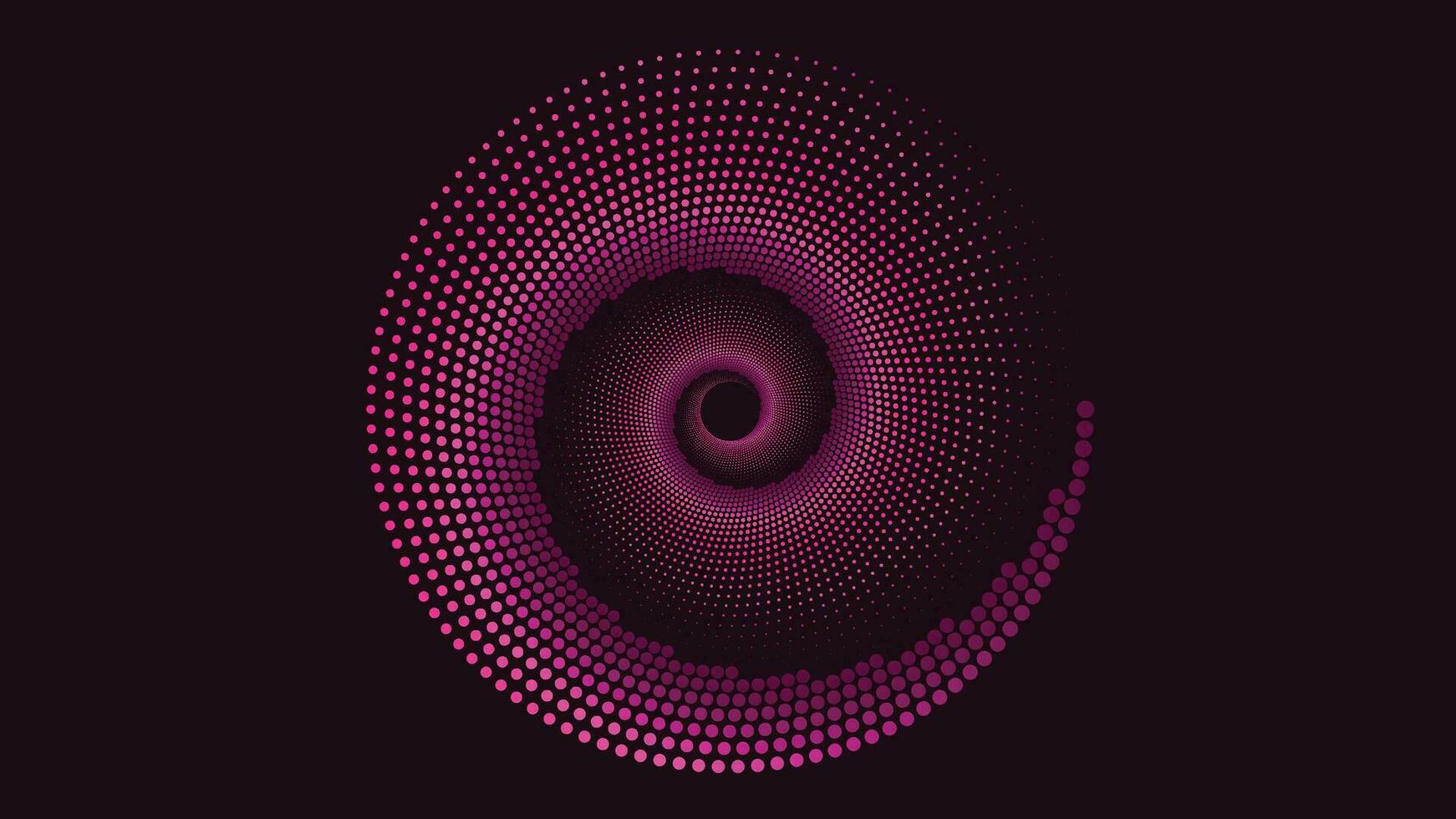 resumen espiral punteado vórtice forma púrpura color antecedentes. vector