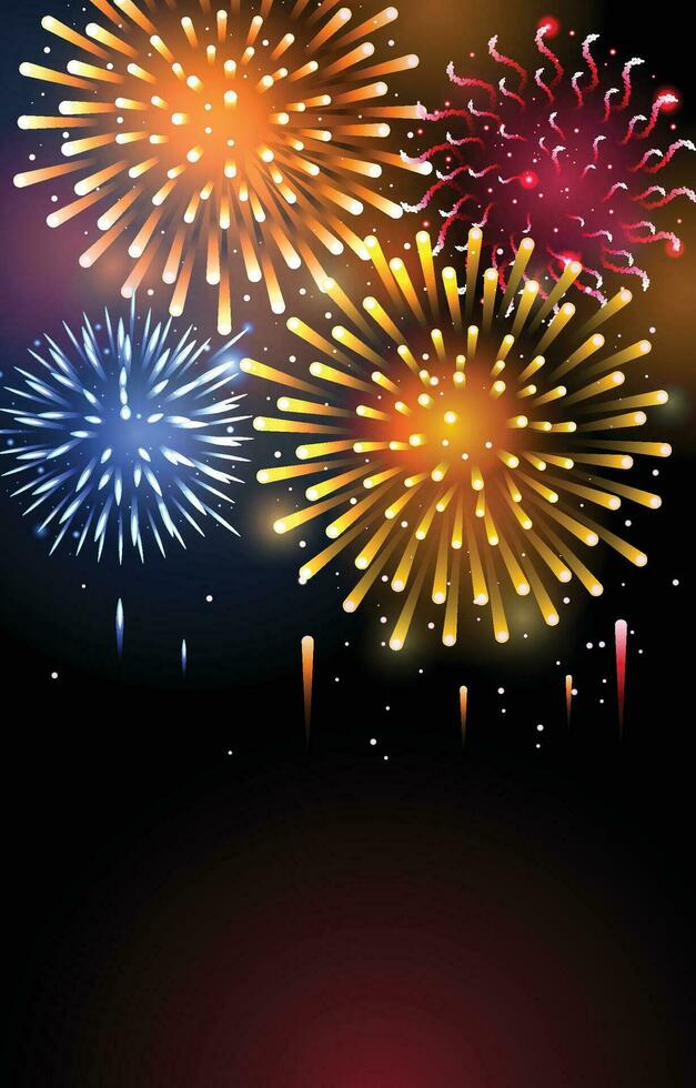 Colorful Firework Background for Festival Banner vector