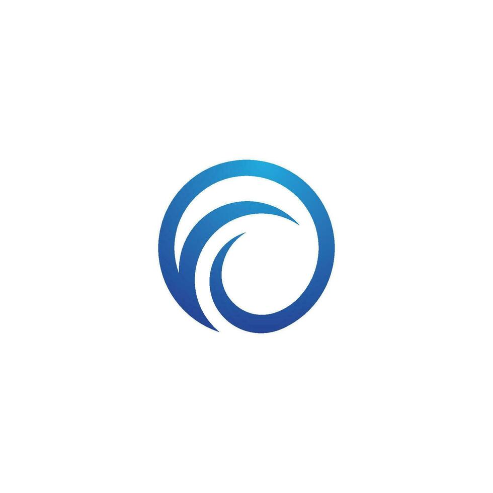 Water wave icon vector