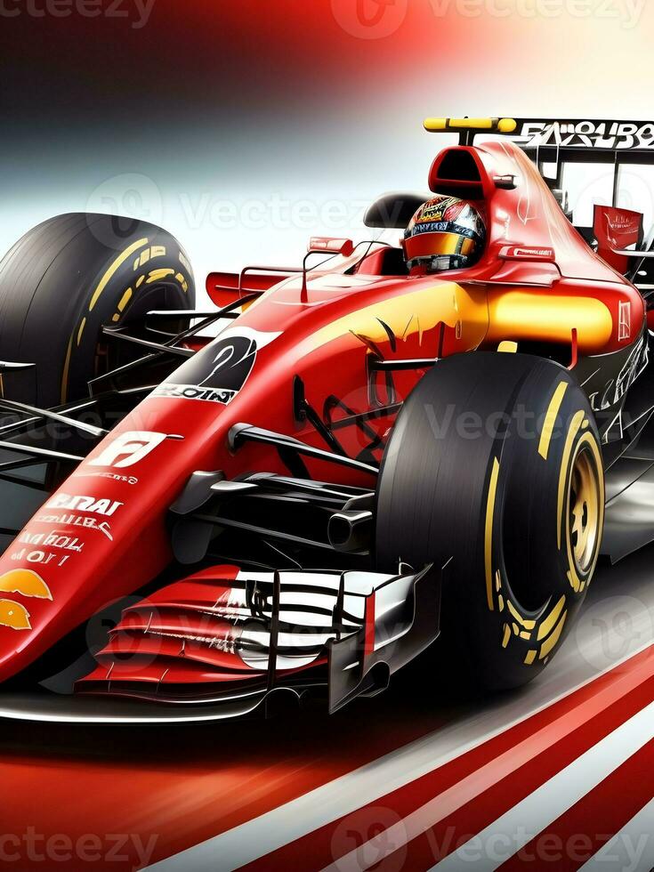 Formula One Car Wallpaper for mobile screen AI Generative photo