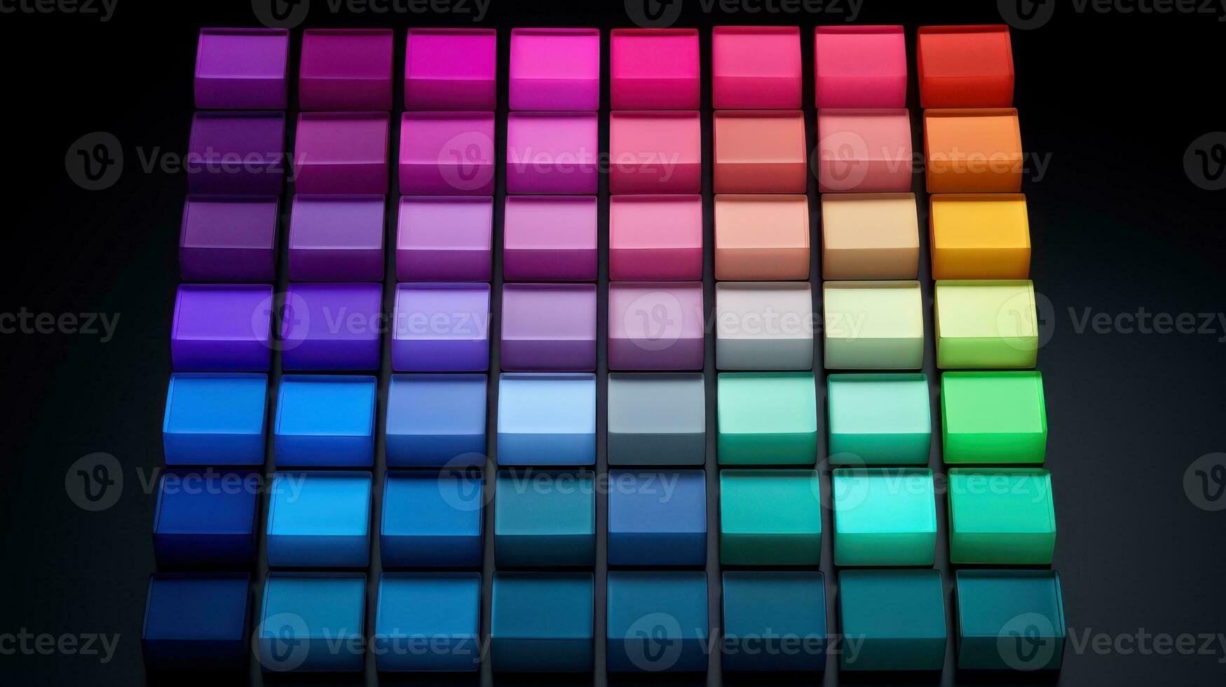 Colorful abstract background. 3D illustration. Isolated on black. Generative AI photo