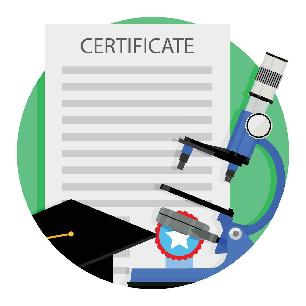 Academic education icon. Vector degree and diploma certificate graduation university illustration