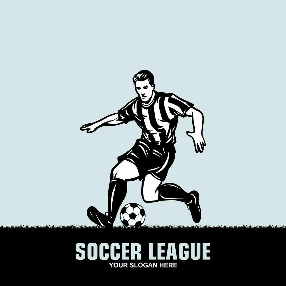 Soccer and Football Player Man Logo vector