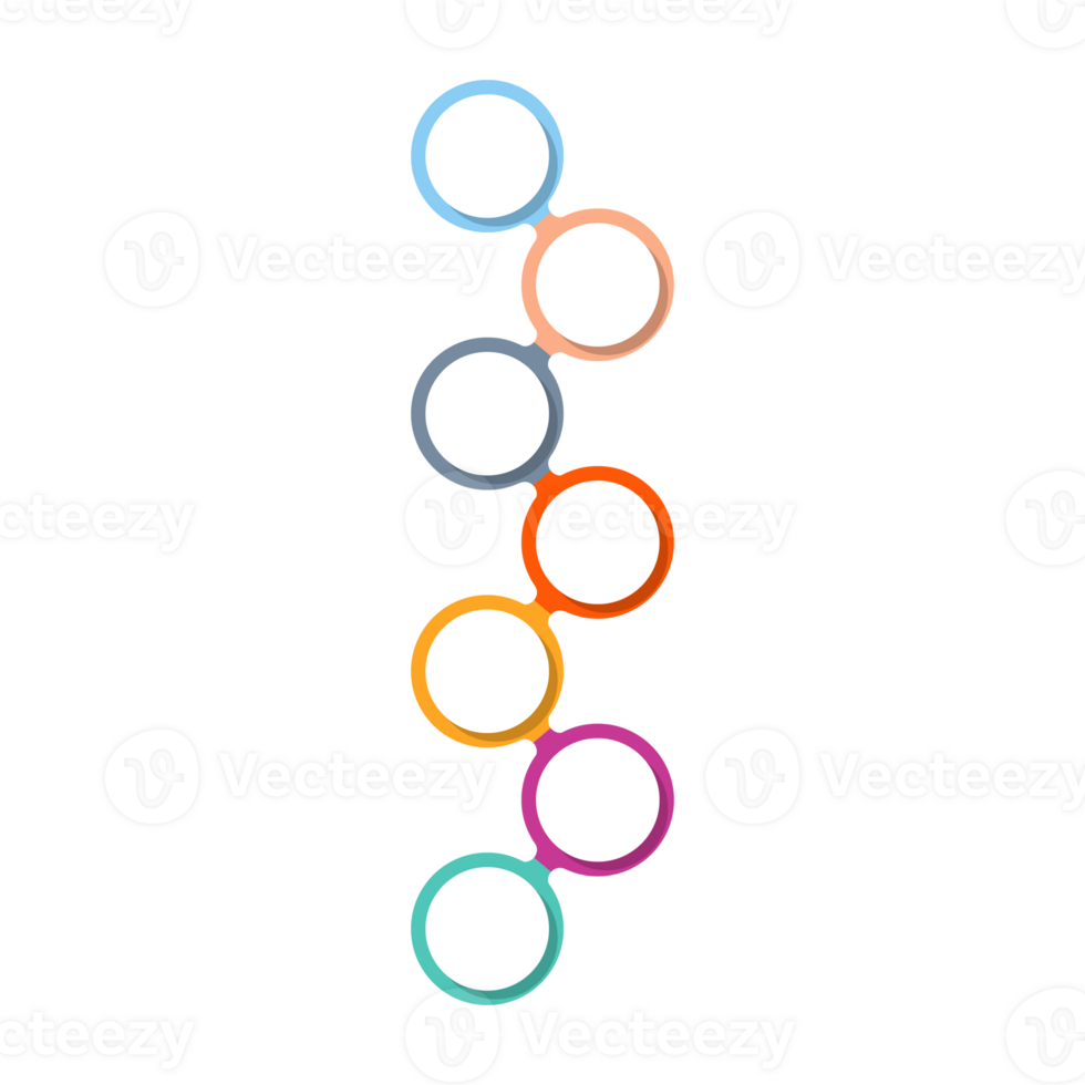 Infographic with 7 steps, process or options. png