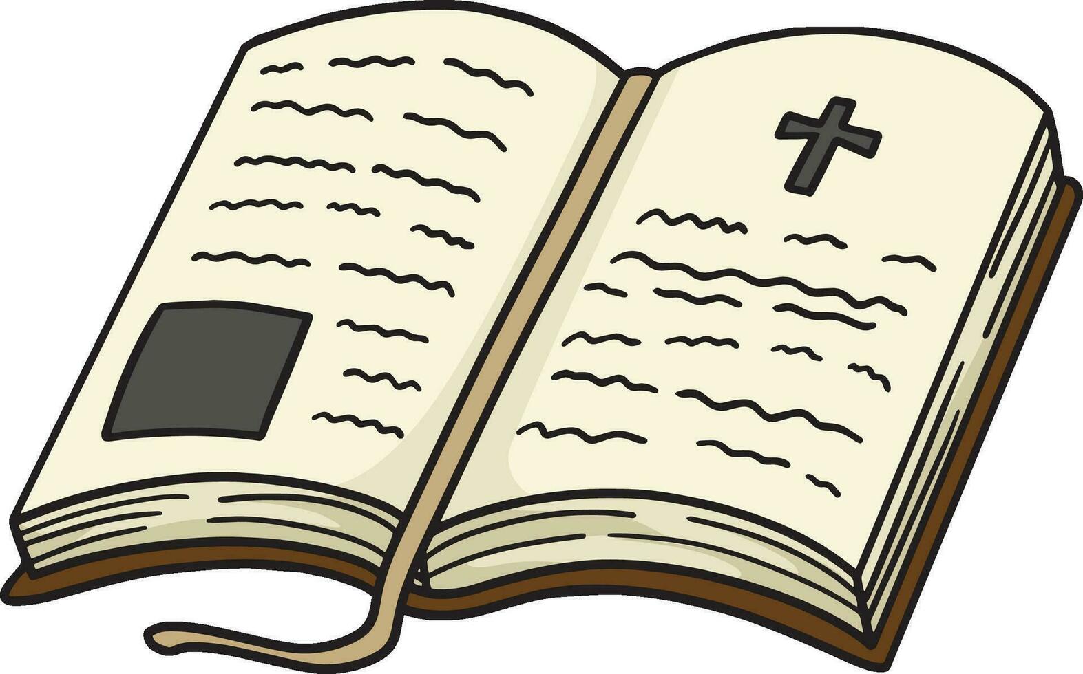 cristiano santo Biblia dibujos animados de colores clipart vector