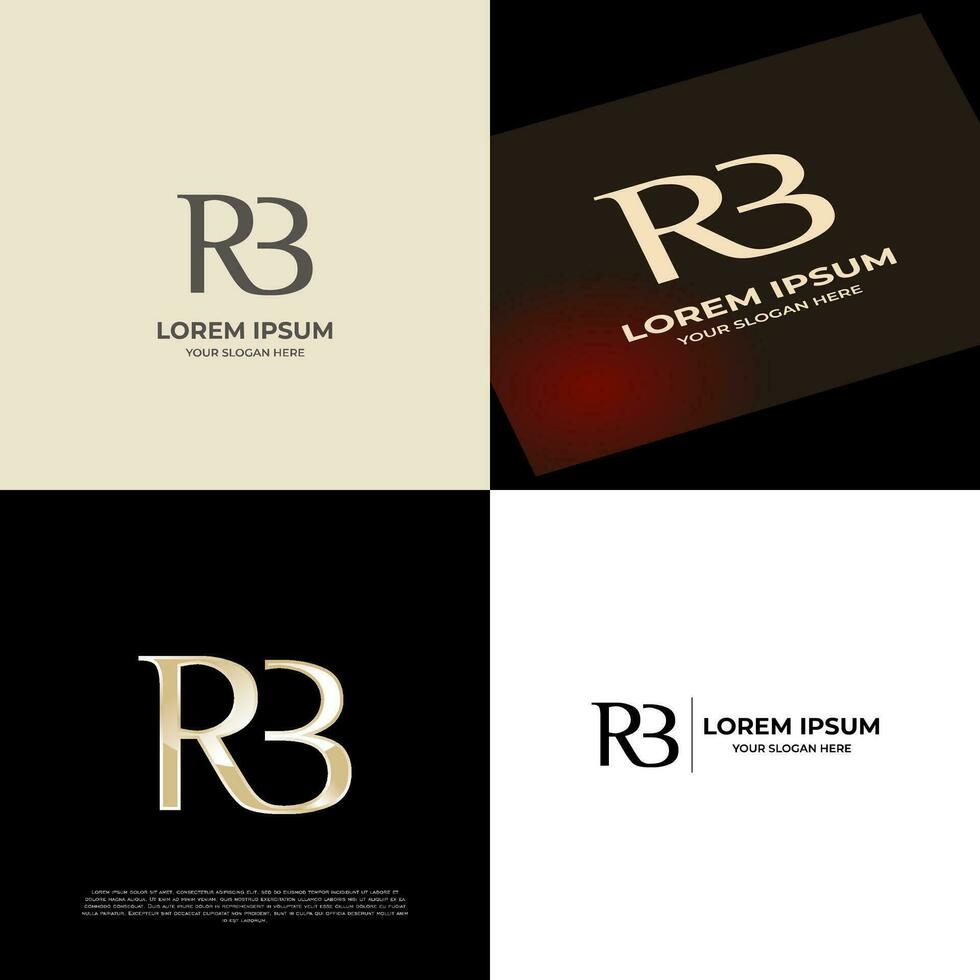 RB Initial Modern Luxury Logo Template for Business vector
