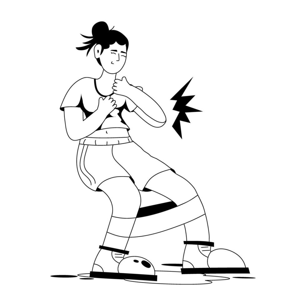 Trendy Resistance Exercise vector