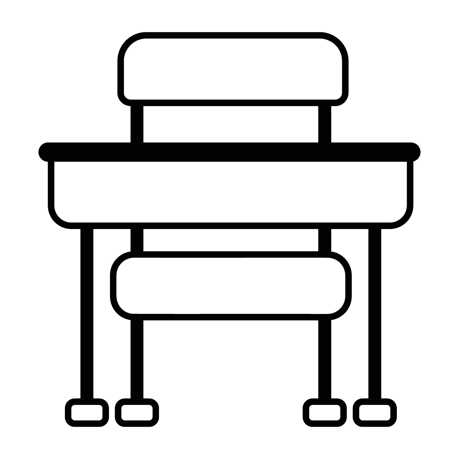 Trendy Student Desk 34329694 Vector Art at Vecteezy