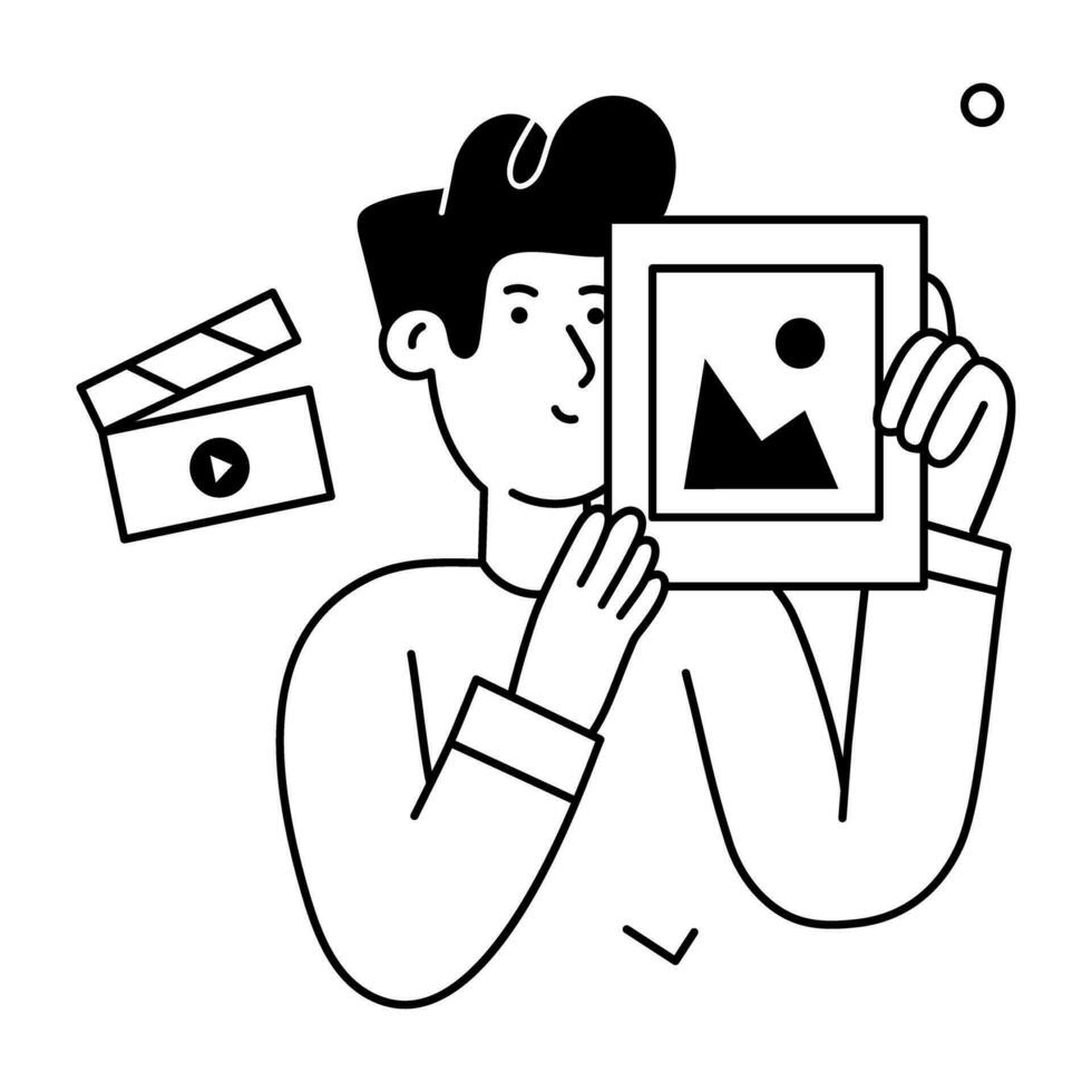 Trendy Content Creation vector