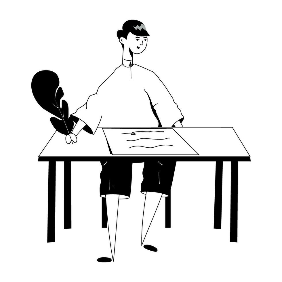 Trendy Scriptwriter Concepts vector